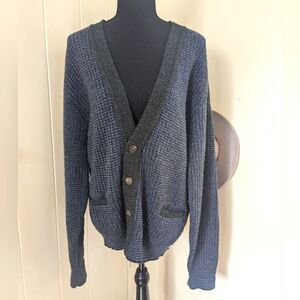 Jantzen Button-up Cardigan Eclectic Grandpa Grannychic Lagenlook 80s Academia M
